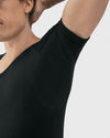 Heren - Anti Zweet Shirt-Wit-V-hals-S-Fibershirts color__zwart+neck__v-hals