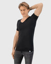 Heren - Anti Zweet Shirt-Zwart-V-hals-S-Fibershirts color__zwart+neck__v-hals